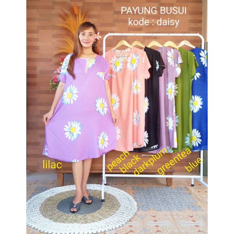 EXTRA LEBAR DASTER PAYUNG BALI BUNGA DAISY BUSUI RESLITING DEPAN