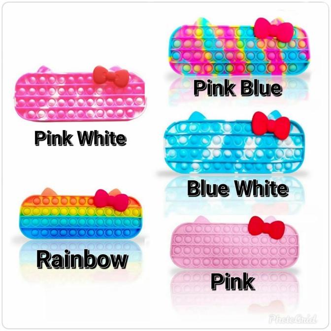 

Office & Stationery | Alat Tulis | Pencil Case / Kotak Pensil Pop It Model Pita Import | Best Seller