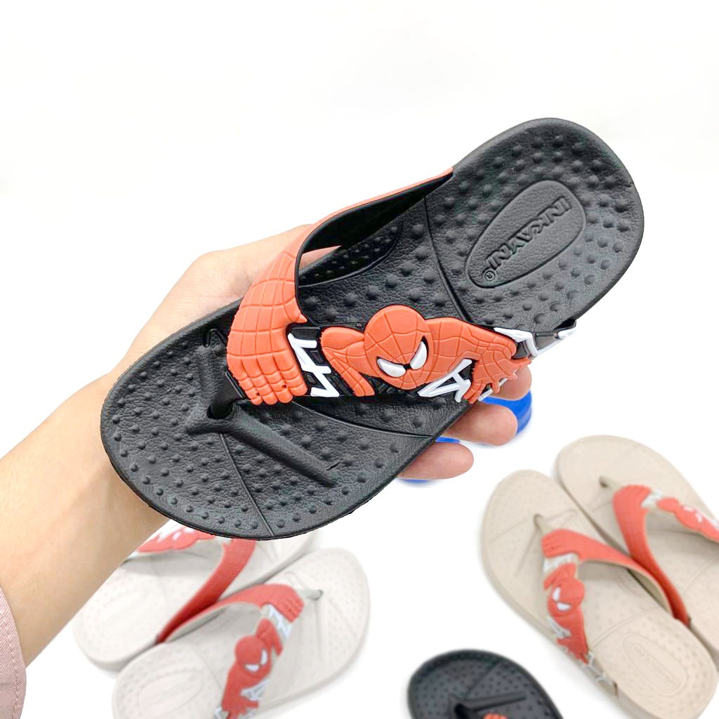 Sandal Anak Laki-Laki Sandal Jepit Bahan Karet Terbaru Simple Karakter Spiderman