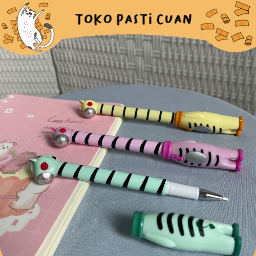 

pulpen pena leher panjang karakter zebra tinta hitam keperluan sekolah anak pen lucu fancy bisa COD bolpen unik termurah import