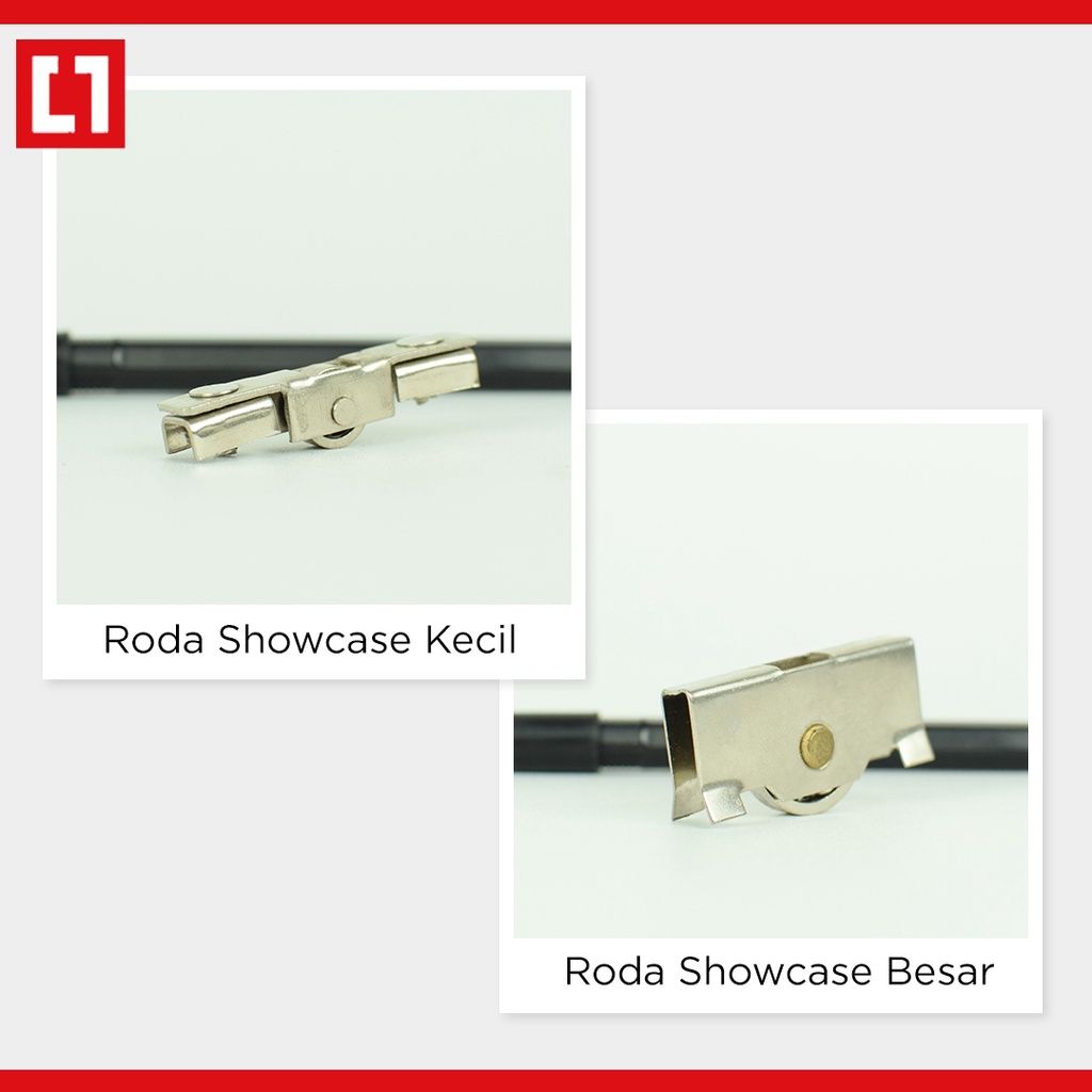 Roda Pintu Kaca Etalase Showcase Geser Sliding Kecil / Besar - Weldom