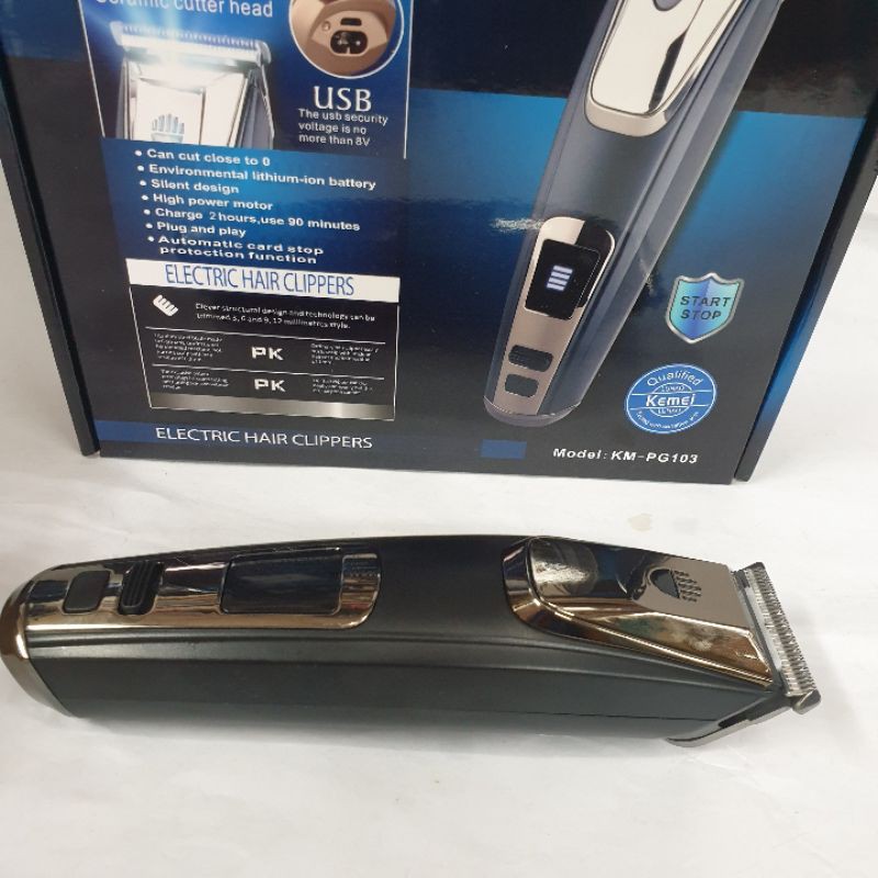 Hair Clipper Kemei 103 Alat Mesin Cukur Rambut Pria Kumis Jenggot Recharge Murah