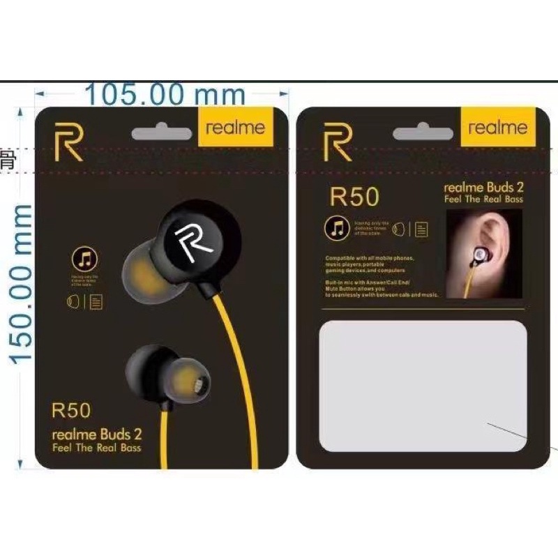 Headset / Handsfree Realme R50 Music Sound Super Bass [KK]