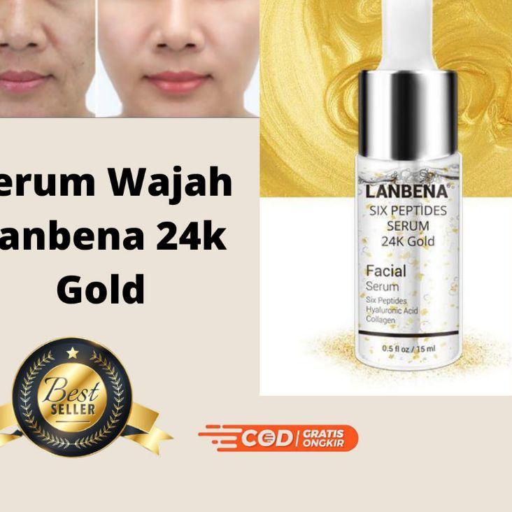 ✱ Serum Wajah LANBENA 24K Gold || Serum Wajah Untuk Menghilangkan Kerutan Pada Wajah 100% Original ☀