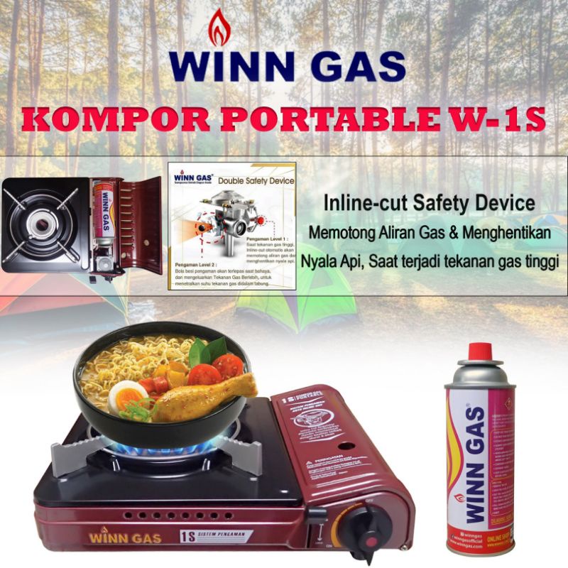 Winn  Gas  W 1S , 2S  ,  Win , Gas , STAINLESS KOMPOR PORTABLE