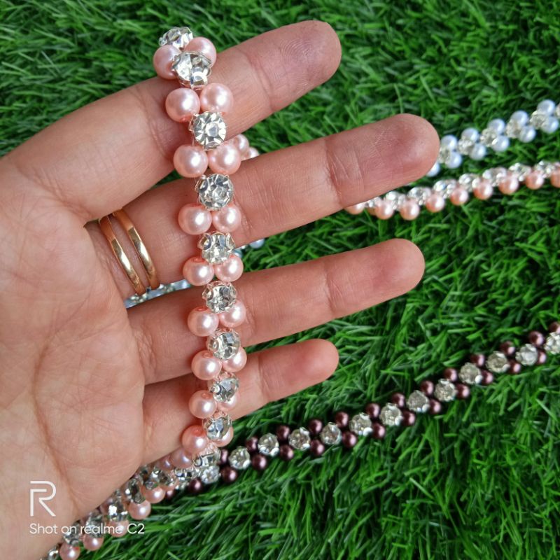 mutiara rangkai 1 cm/mutiara custome