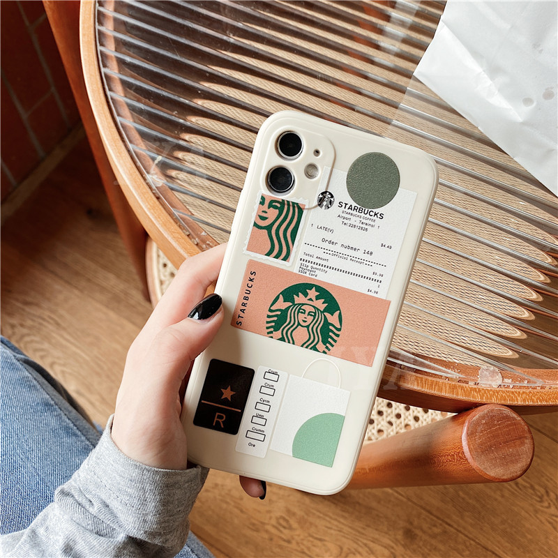 Fashion Casing Huawei Y7A Y6 Pro 2019 Nova 5T Nova7i P30 Lite INS Starbucks Trendy Soft Tpu Case