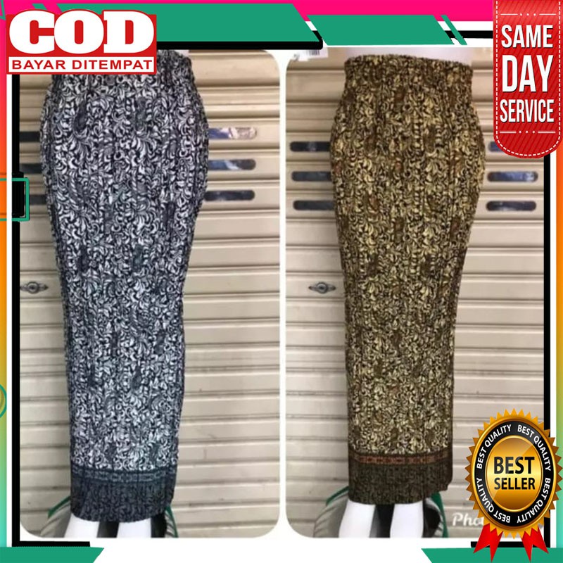 ROK PLISKET PANJANG - ROK PLISKET BAWAHAN BATIK/KEBAYA
