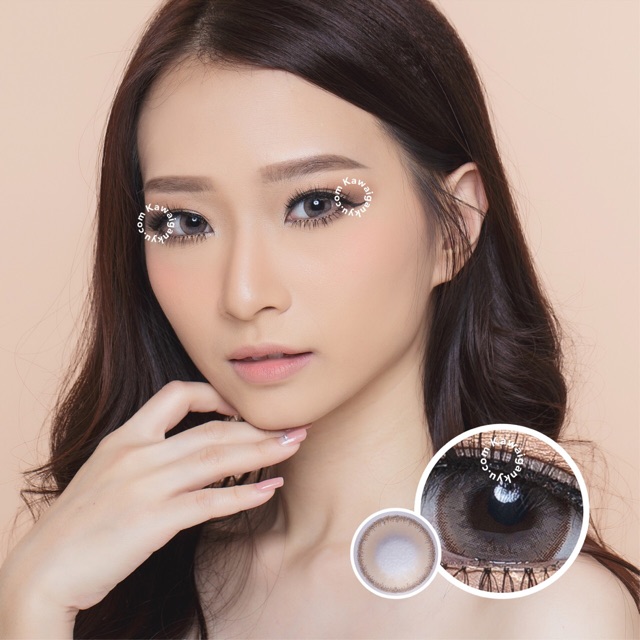 KawaiGankyu Softlens - Princess luna natural almond (1botol)