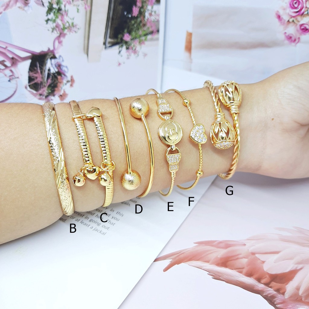 Gelang Xuping Premium Bangle Tipis Polos Lapis Emas - BB270