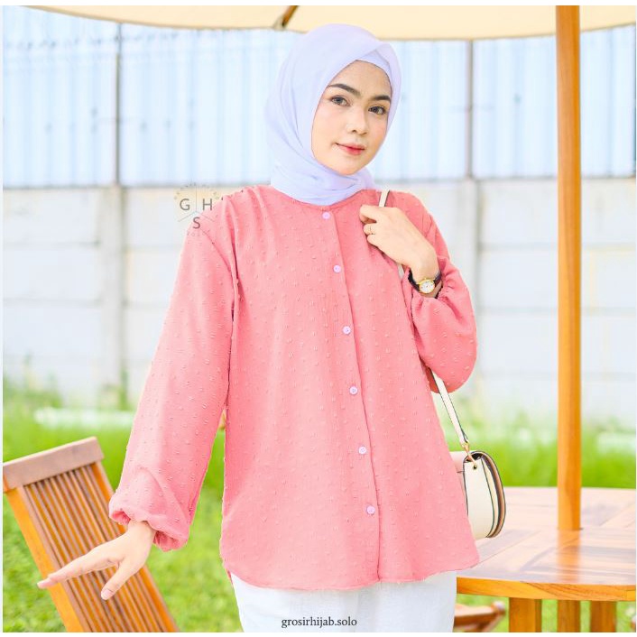 (MGA) BLOUSE RIMA ATASAN URAGIRI KEMEJA WANITA SHIRT