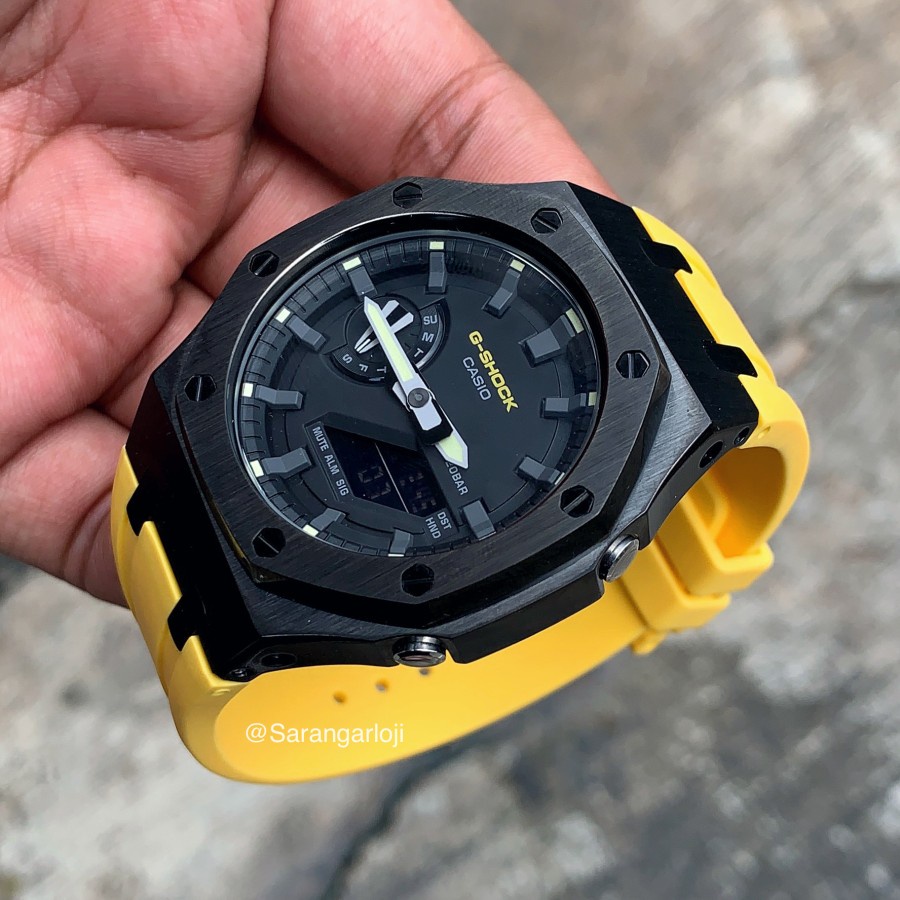 Jam Tangan Gshock GA2100 GA2110 Custom AP Original Yellow