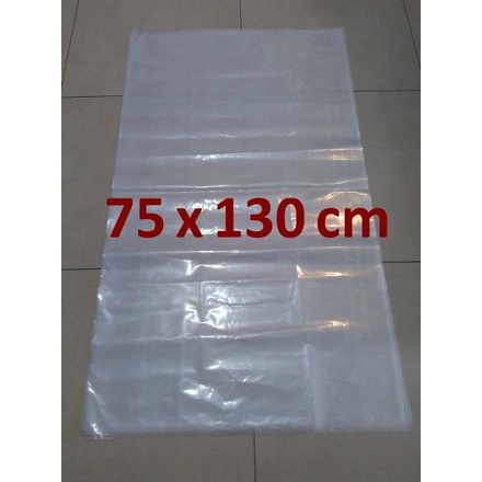 Kantong Plastik Bening Besar 75x130 cm PE Tebal - Kantong Sampah 75 x