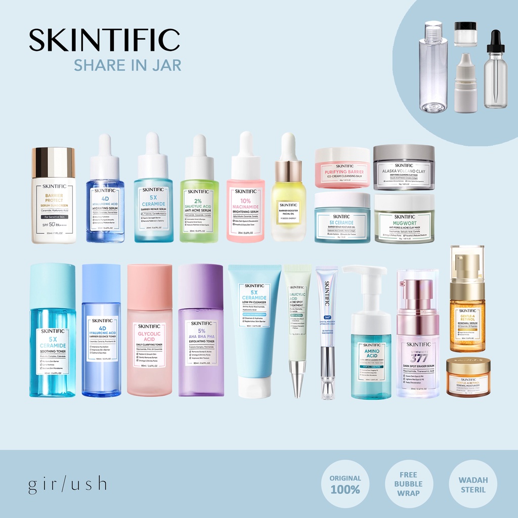 (SHARE) Skintific Salicylic Acid Acne Spot Mugwort Mask Ceramide Gel Hyaluronic Toner Low pH Cleanser AHA BHA PHA Toner Niacinamide Serum