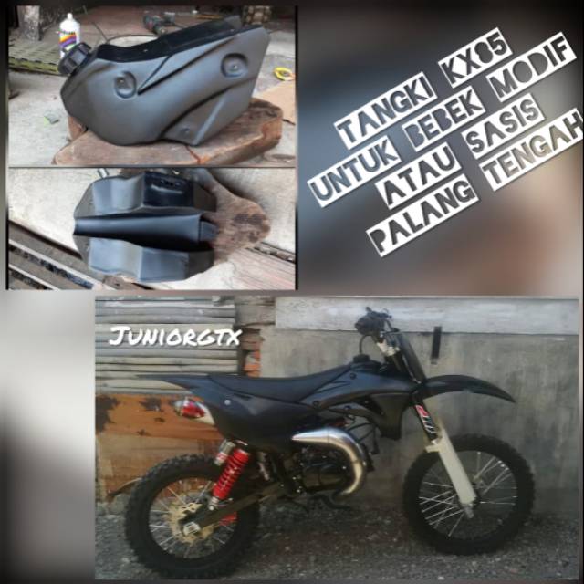 Tangki trail kx85 untuk sasis bebek atau palang tengah