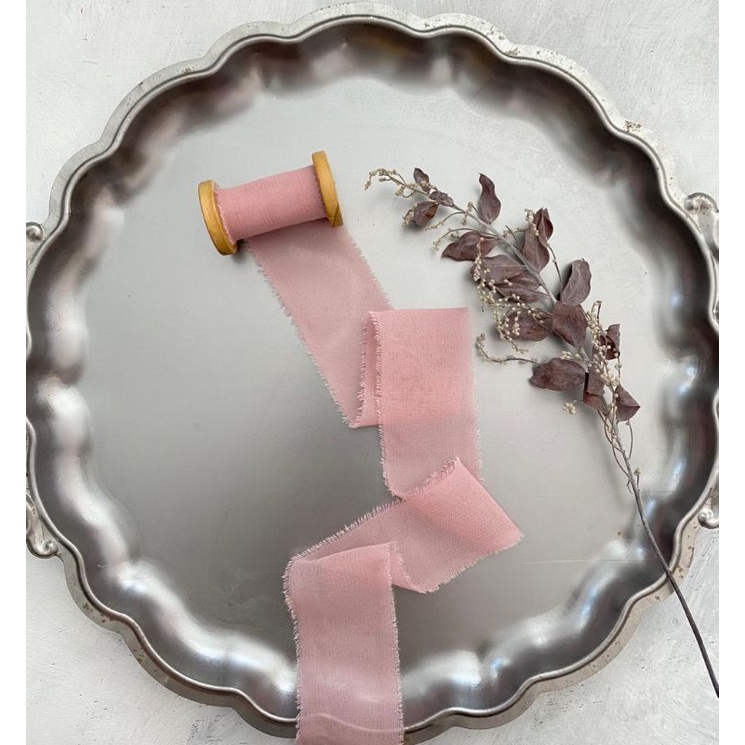 

ribbon in soft mauve- wedding ribbon / calligraphy ribbon / vows ribbon / pita buket / pita vow