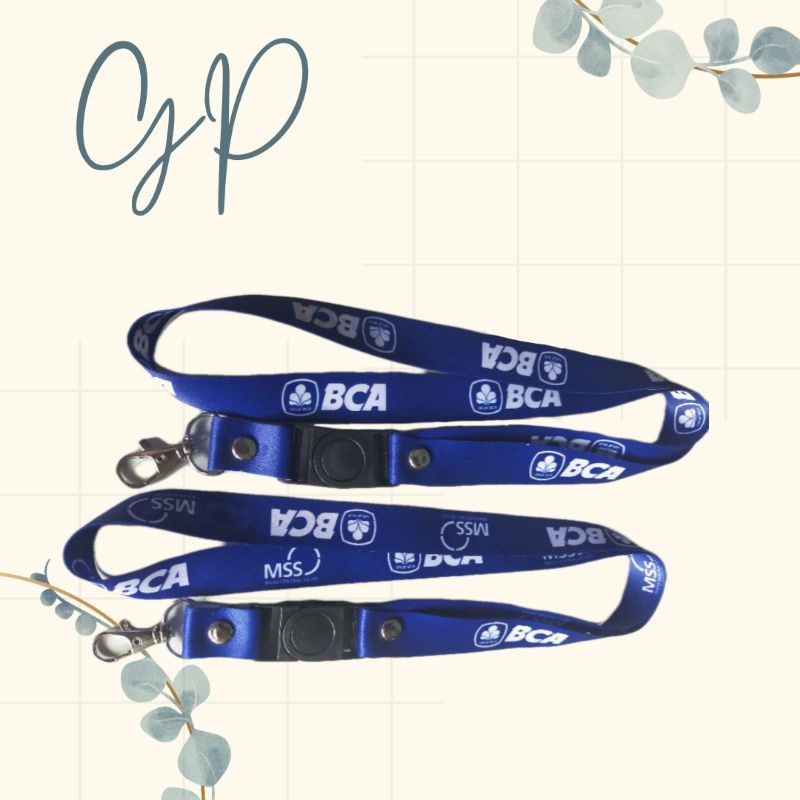 LANYARD BCA POLOS/LANYARD BCA MSS BIRU /LANYARD TERBARU
