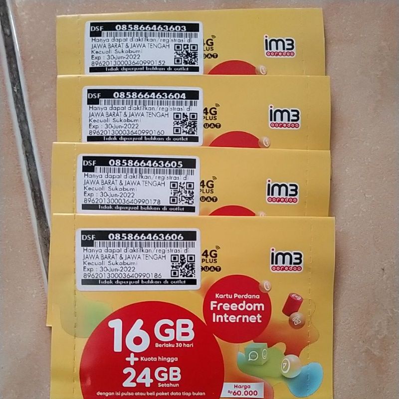indosat 2Gb, 8Gb, 16Gb