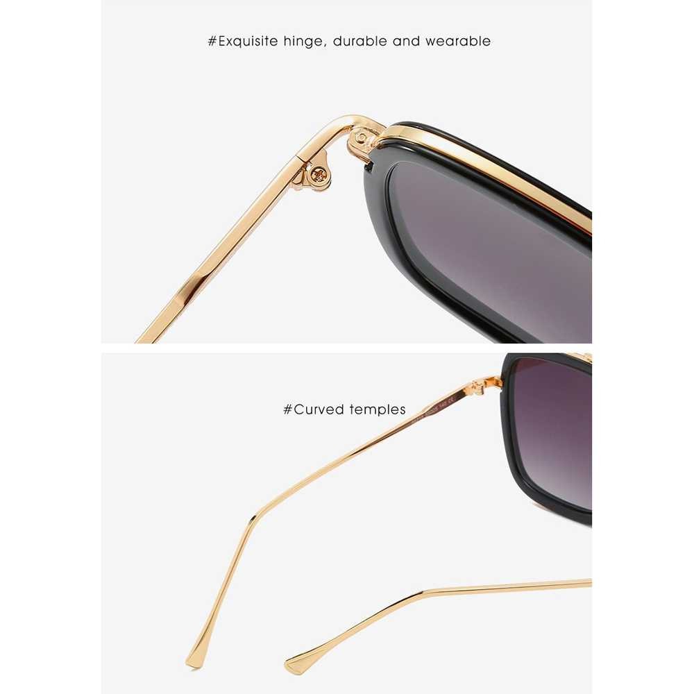 Bergaransi ! RBVTURAS Kacamata Tony Stark Steampunk HD Polarized Sunglasses - 66218