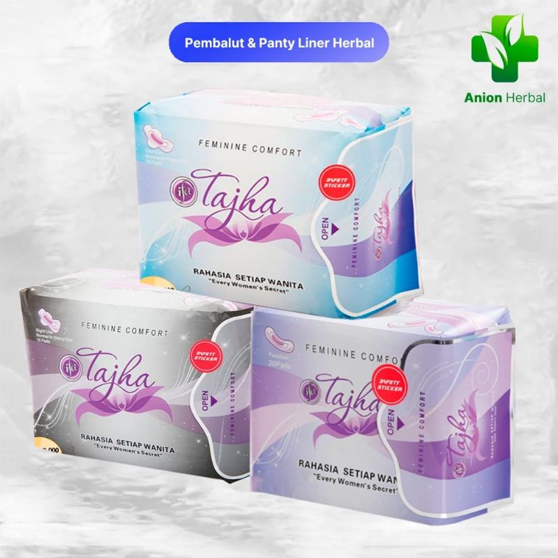 Pembalut Wanita softcare Isi 10 Pads Tajha Herbal Night Use &amp; Panty Liner IFA Akl kementrian RI