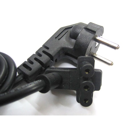 Kabel Listrik Lubang Tiga (3) Sejajar untuk Adaptor DELL - Black