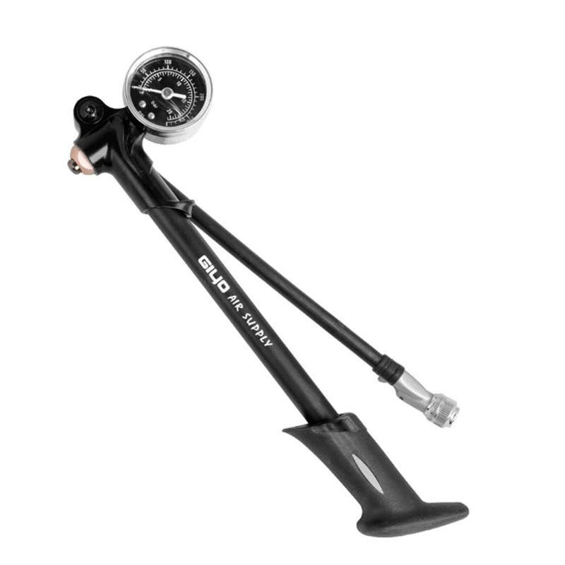 GIYO GS02D Pompa Fork Air Shock Angin Sepeda 300 PSI Alloy Hitam