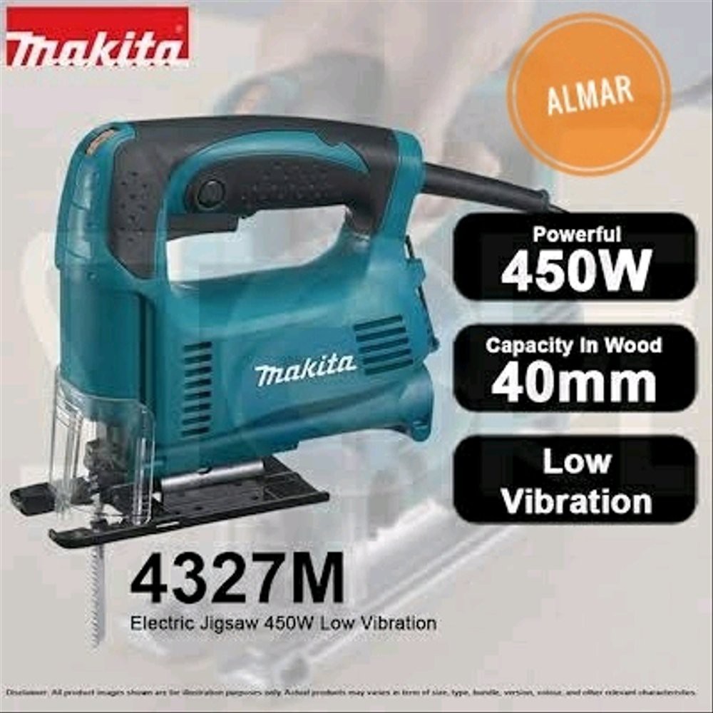 Mesin Gergaji Potong Jigsaw MAKITA 4327M Geraji Ukir Pola Jig Saw Pemotong Kayu Multiplek Triplek