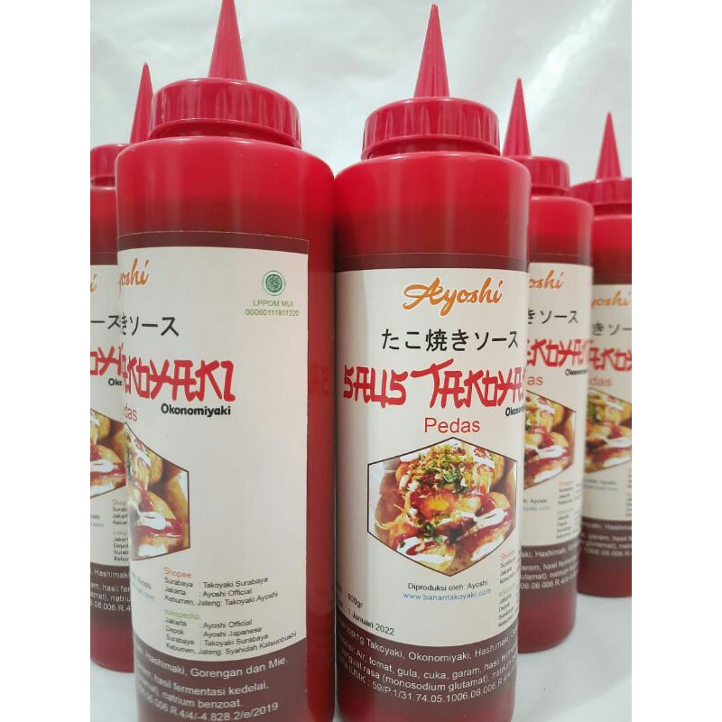 

Saus Takoyaki PEDAS 600gr, Botol Lentur Mudah Tuang, Umami, HALAL MUI