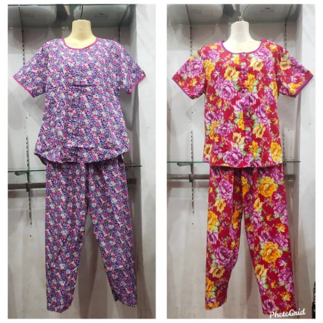 Full Kancing Cp Hoki Sheila Silver Ld 110cm Baju Tidur Piyama Ukuran Standard Shopee Indonesia