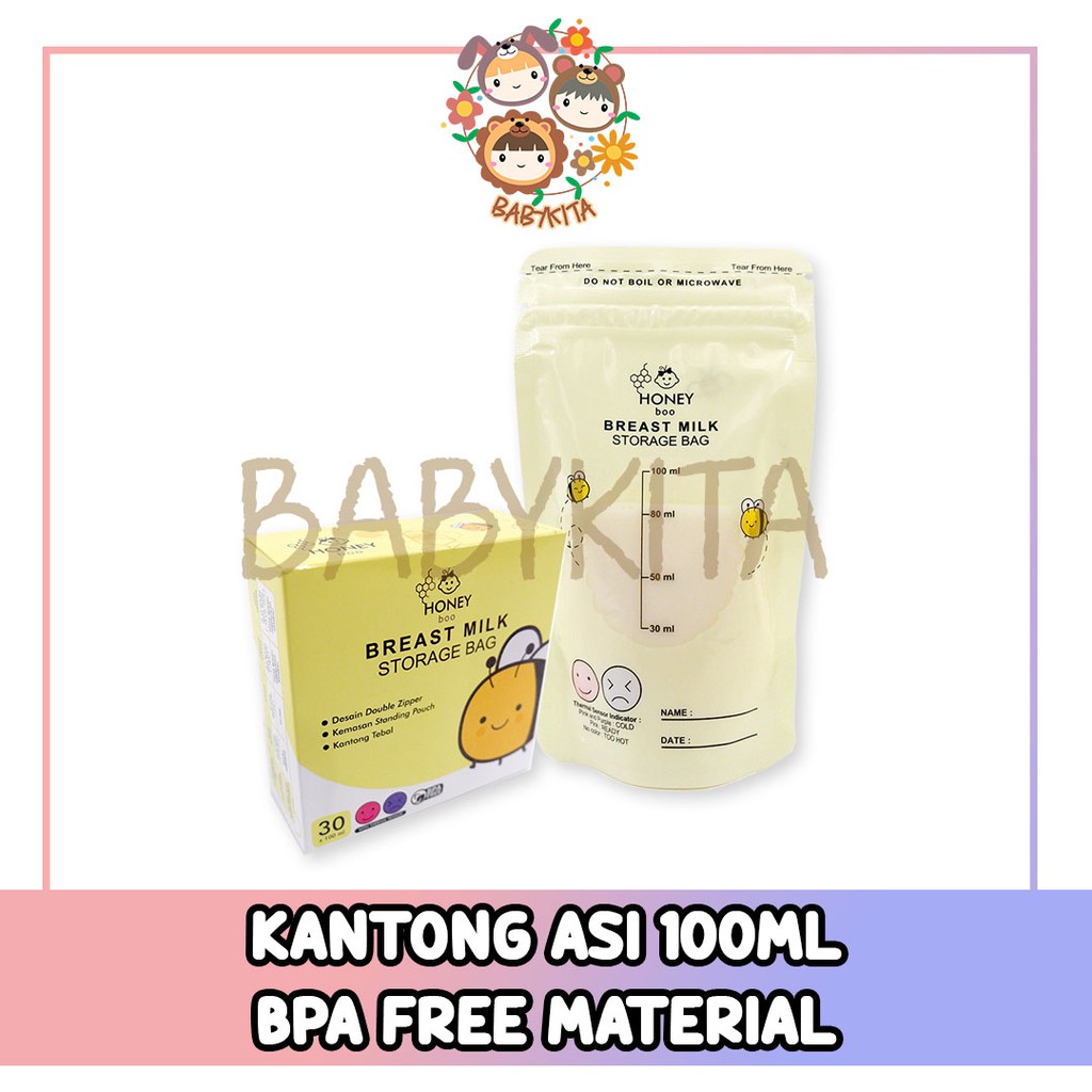 Kantong Asi Honeyboo 100&200 ML Double Zip Lock BPA Free Original
