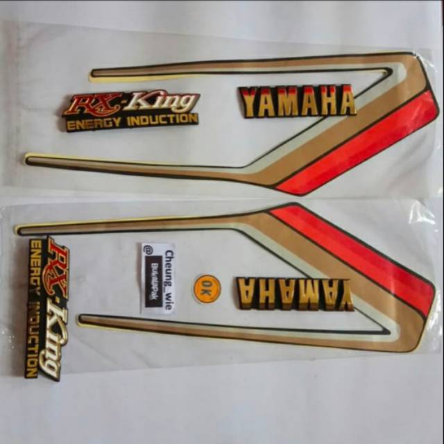 lis body/striping/stiker + Emblem Tangki Yamaha RX King cobra 1990 old merah
kw super