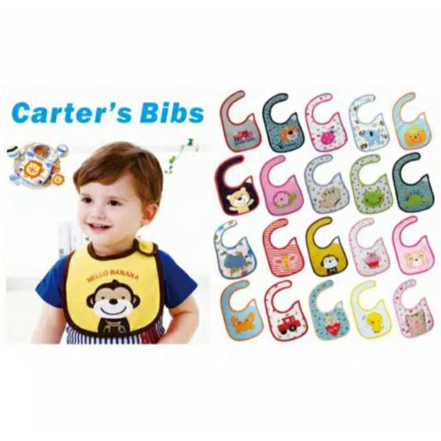 Slabber Celemek Carter makan bayi waterproof / Slabber kartun Slabber Bayi Baby BIB (BIC)