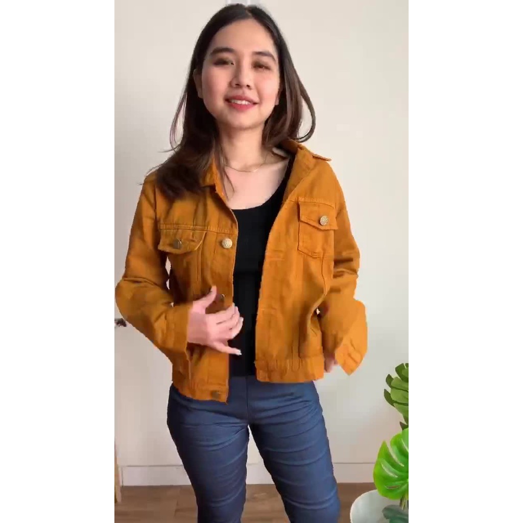 GRATIS ONGKIR CLOUWNY - COLOUR JACKET - JAKET JEANS - JAKET WANITA - FASHION WANITA