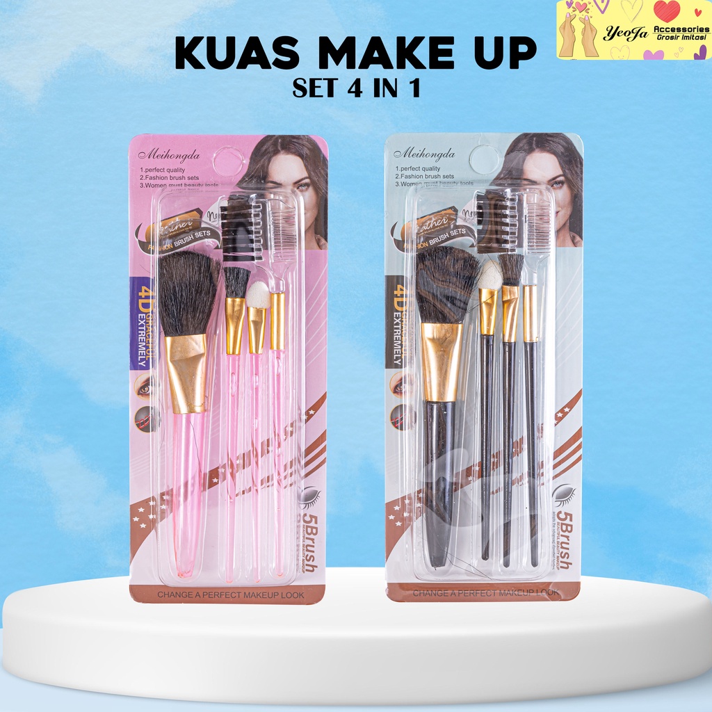 Kuas Makeup 1Set isi 4 (2warna) ( A23 )