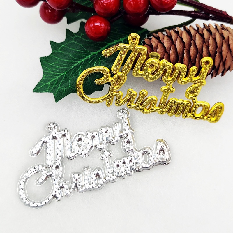 Aksesoris Liontin Desain Alfabet Inggris Untuk Dekorasi Pohon Natal