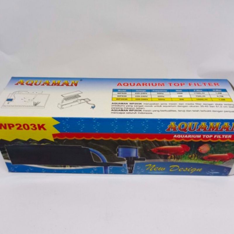 TOP FILTER BOX AQUARIUM AQUAMAN WP 203 K WP-203K AQUASCAPE