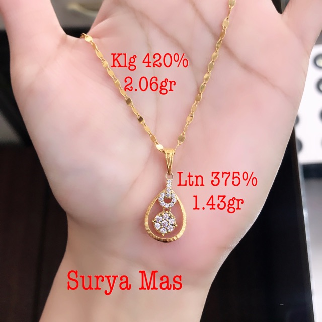 Kalung 420% dan liontin emas 375%