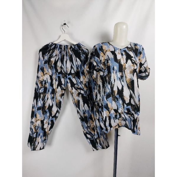 SETCEL JUMBO REMPEL XXL/SETELAN CELANA PANJANG XXL/SET BABBYDOLL XXL/PIYAMA XXL/BAJU TIDUR-G26