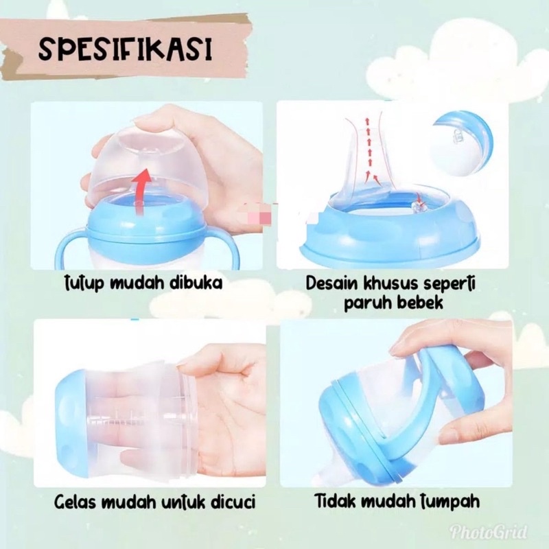 Botol Minum Bayi Silikon / Gelas Minum Anak Balita Mpasi BPA