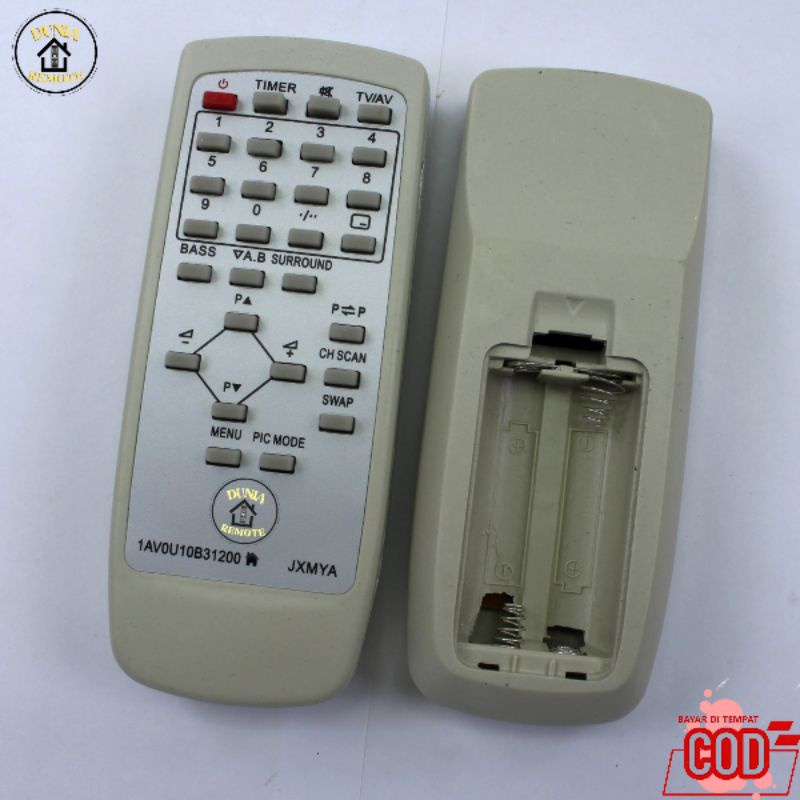 Remot Remote TV SANYO Tabung Slim Flat series tanpa setting