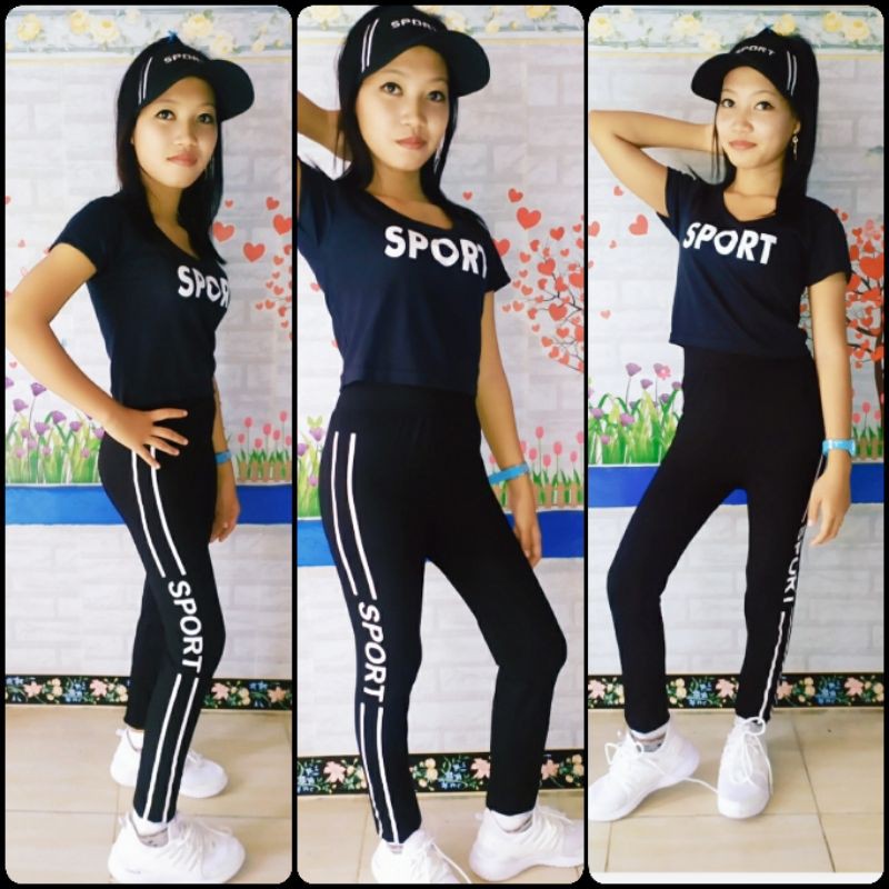 baju olahraga 1 set senam zumba adidas adds