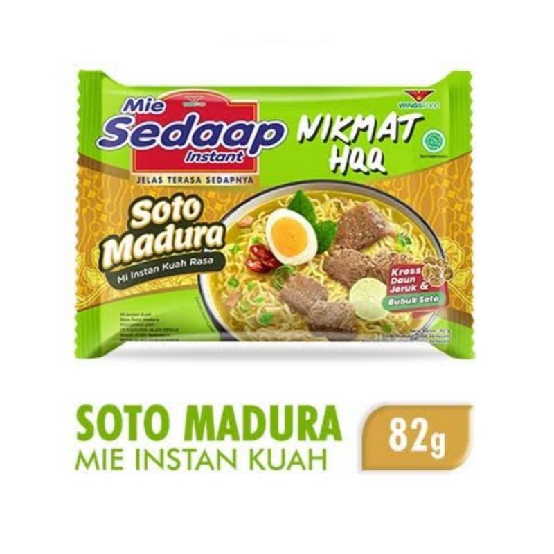 

Mie Instan Kuah Rasa SOTO MADURA Per 5 Pcs