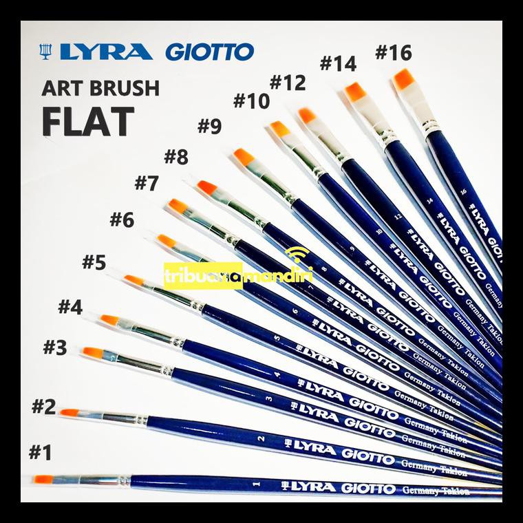 

Diskon Lyra Giotto Taklon Art Brush Round/Kuas Lukis Flat (Satuan) - 3