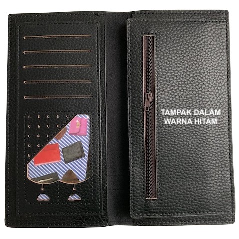 DOMPET PANJANG TEBAL PRIA ADA RESLETING BAHAN KULIT PU HIGH GRADE KUALITAS PREMIUM