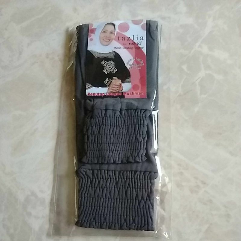 manset tangan kerut pendek /manset tangan original TAZLIA/manset SMOKE-Abu tua