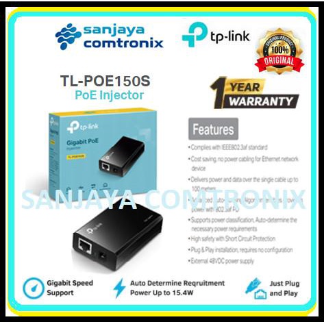 Tp-Link Tl-Poe150S Poe Adaptor Gigabit Poe Injector Adapter