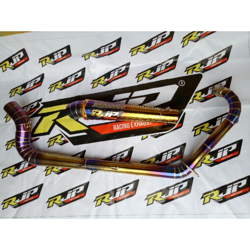 knalpot vixion kanan kobra blu gold