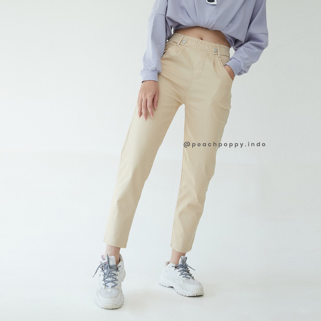 Peach Poppy Haru Pants - Celana Panjang Wanita Bahan Casual