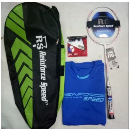 (FREEPASANG) PAKET RAKET BADMINTON - RS ISO POWER 555 ORIGINAL