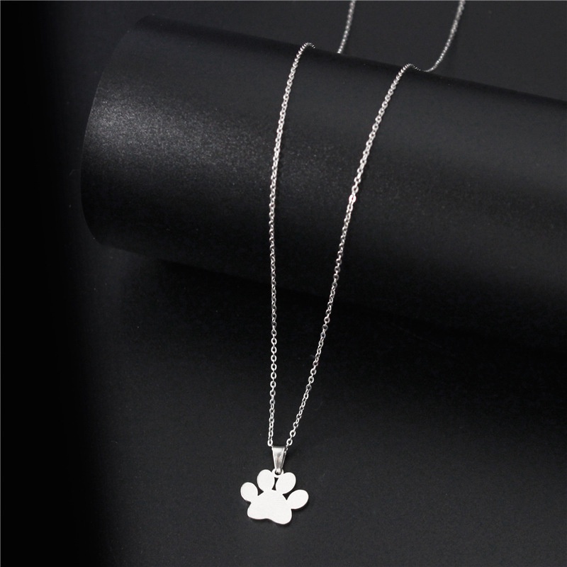 Trendi lucu anjing paw kalung fashion sederhana anjing paw liontin klavikula kalung ornamen